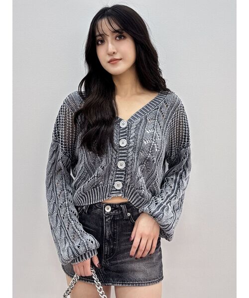 ニット セーター 2WAYメッシュブリーチニットトップス レディース 2WAYメッシュブリーチニットトップス（ニット/セーター）｜GYDA