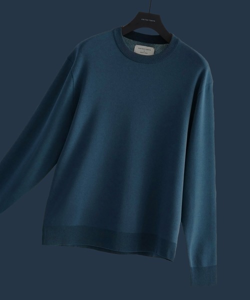 ユナイテッドトウキョウ　ニット　カットソー 青　ブルー UNITED TOKYO（ユナイテッドトウキョウ） セーター ニット メンズ