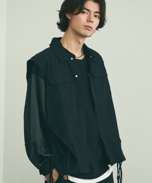 フリンジデザイン ホワイトノースリーブ Shoowtime sleeveless fringe design tops / ノースリーブフリンジ