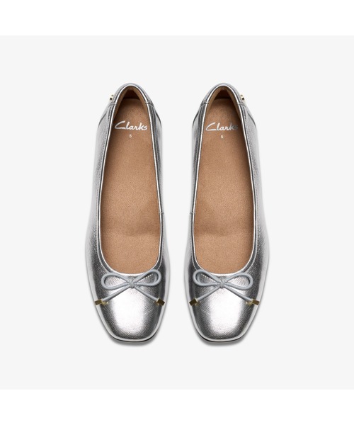 Clarks シルバー バレエシューズ UK6 25cm クラークス（バレエシューズ）（サイズ（cm）：25cm）｜シューズ