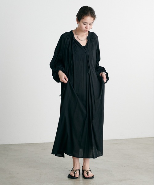 LARUTA ボリュームスリーブワンピース LARUTA ワンピース 「LARUTA」ボリュームスリーブ大人のたっぷり