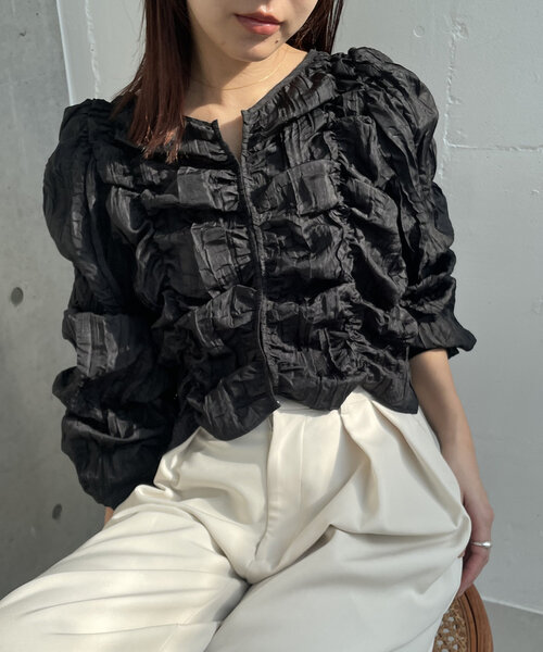 CAPRICIEUX LE'MAGE ブラウス シャツ シャーリングブラウス