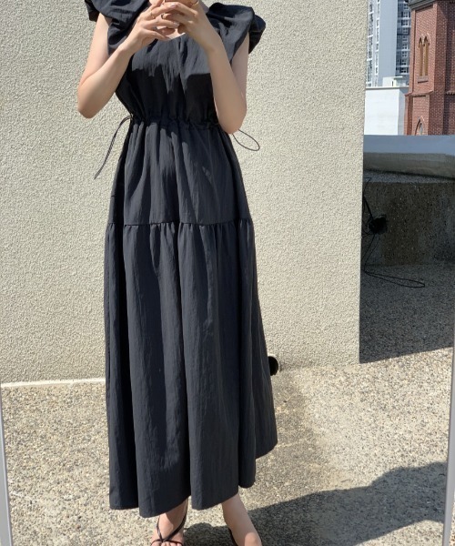 Vネック☆ティアードワンピース And Couture ワンピース ギャザーVネックティアードワンピース