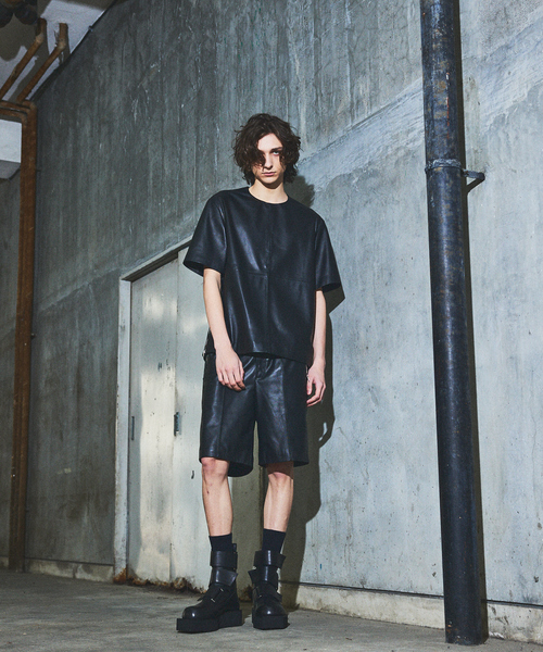 5351 POUR LES HOMMES tシャツ 「セットアップ対応」レザー ジップ