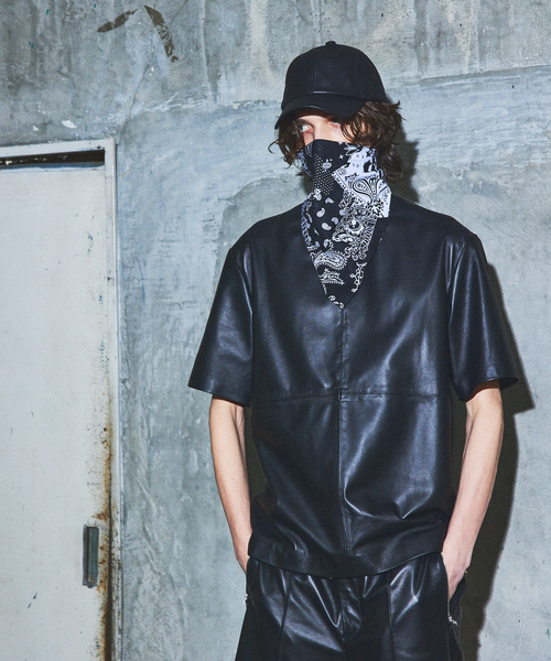 5351 POUR LES HOMMES tシャツ 「セットアップ対応」レザー ジップ