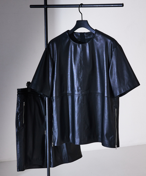 5351 POUR LES HOMMES tシャツ 「セットアップ対応」レザー ジップ