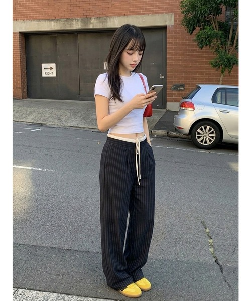 スラックス パンツ STRIPE TROUSERS レディース : ZOZOTOWN Yahoo!店