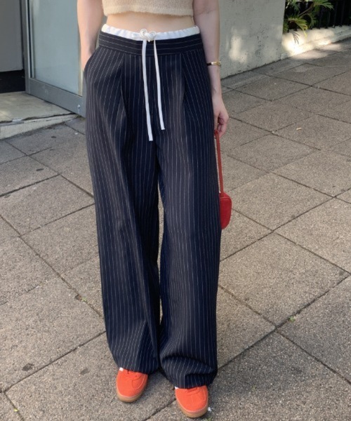 スラックス パンツ STRIPE TROUSERS レディース : ZOZOTOWN Yahoo!店