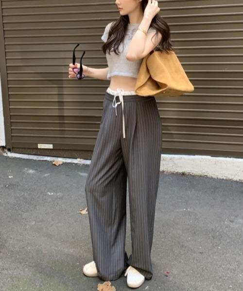 スラックス パンツ STRIPE TROUSERS レディース : ZOZOTOWN Yahoo!店