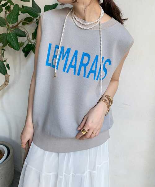 ニット セーター LEMARAISジャガードニットタンク レディース