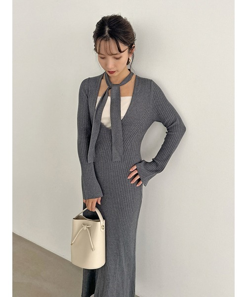 SNIDEL（スナイデル） ニットワンピース FREE ピンク レディース