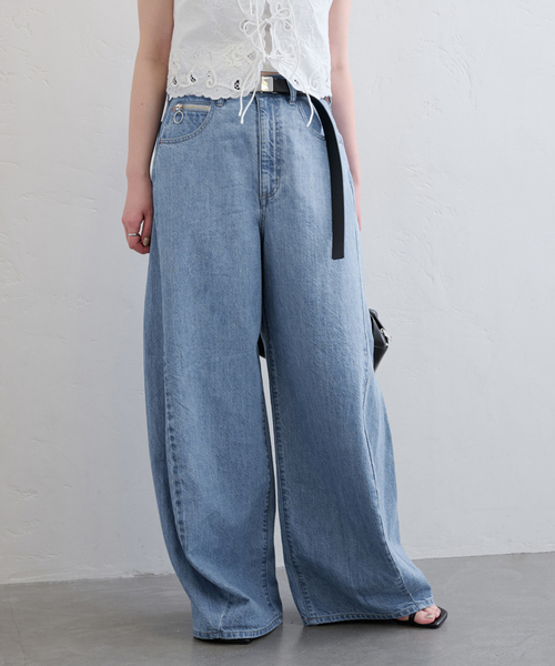 U by SPICK&SPAN ジーンズ デニム デニムパンツ フローストルーズ 