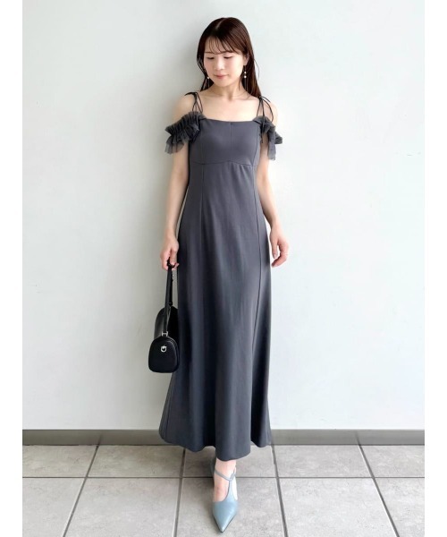 FRAY I.D ワンピース カップ付きチュールコンビカットキャミ