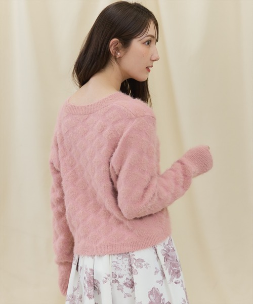 「SWINGLE」 ニットカーディガン FREE ピンク レディース_画像8