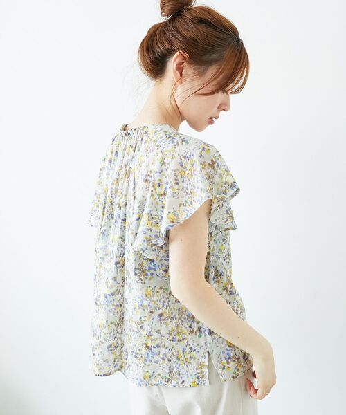 Ballsey フラワープリント フレアスリーブブラウス セール 40%OFF】スピアワートフラワープリント フレアスリーブ