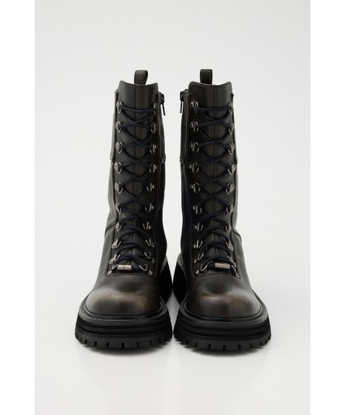 LAGUA GEM ブーツ BLURRED LACE UP レディース : ZOZOTOWN Yahoo