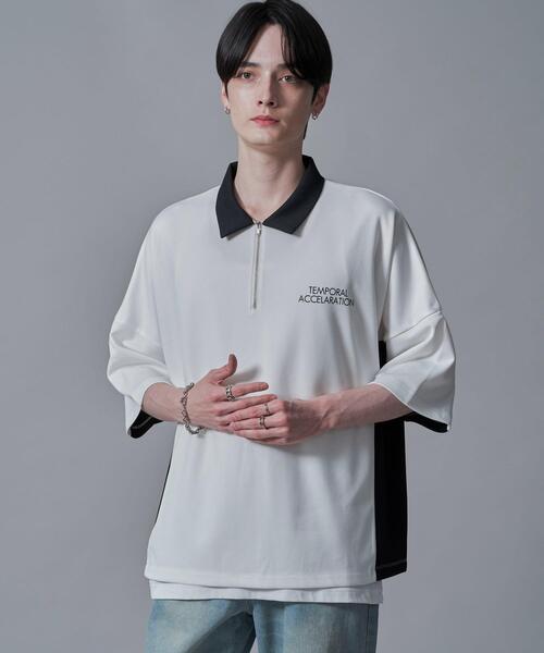 BROWNY tシャツ BROWNY/ドルマンポンチハーフZIPT メンズ : ZOZOTOWN