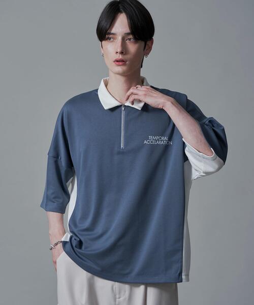 BROWNY tシャツ BROWNY/ドルマンポンチハーフZIPT メンズ : ZOZOTOWN