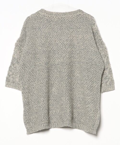 「PLAIN CLOTHING」 刺繍長袖ニット - グレー レディース_画像2