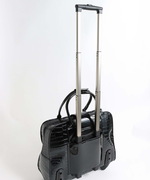 Cepica スーツケース 4輪クロコ型押しエナメルキャリーバッグ