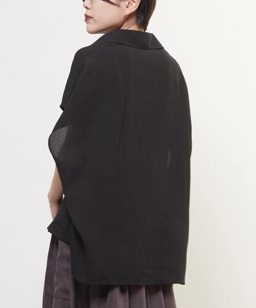 uvカット ブラウス シャツ LINEN LIKE BOXY SHIRT レディースの画像