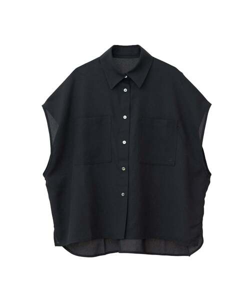 uvカット ブラウス シャツ LINEN LIKE BOXY SHIRT レディースの画像