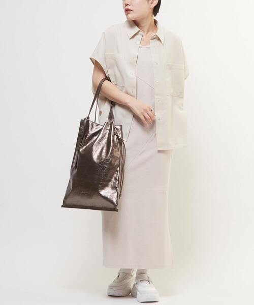 uvカット ブラウス シャツ LINEN LIKE BOXY SHIRT レディースの画像