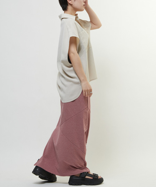 uvカット ブラウス シャツ LINEN LIKE BOXY SHIRT レディースの画像