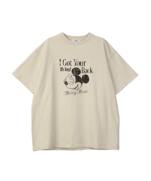即納 2色 ミッキーハート袖Tシャツ