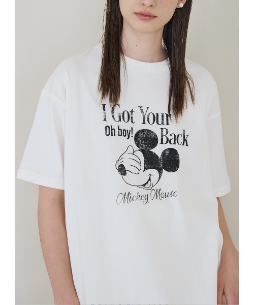 COEL tシャツ ミッキービンテージプリントTシャツ レディース