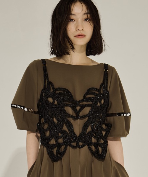 MUKASA キャミソール 「MUKASA/ムカサ」Embroidery Metalic