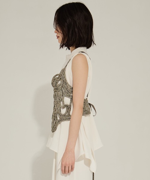 MUKASA キャミソール 「MUKASA/ムカサ」Embroidery Metalic