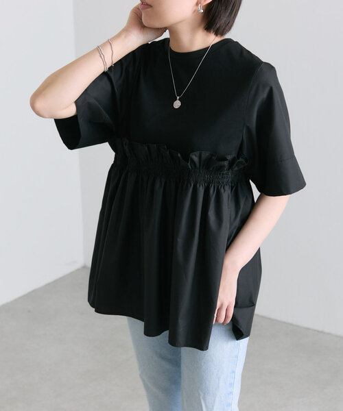 【ウッチー】SUM1STYLE スミスタイル フリルTシャツ ブラック ウッチー様専用】SUM1STYLE スミスタイル フリルTシャツ
