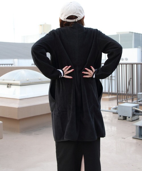 Danton（ダントン） ノーカラーコート 38 ダークグレー レディース