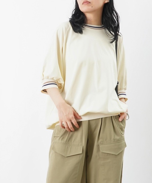 tシャツ LC/LLL シルケットラグランラインTシャツ レディース