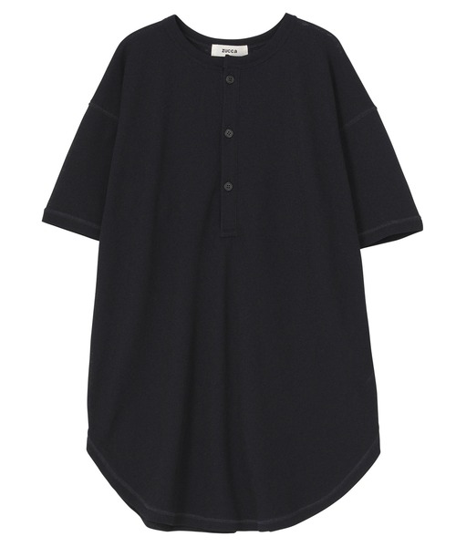 「ZUCCa」 半袖ブラウス M size ネイビー レディース