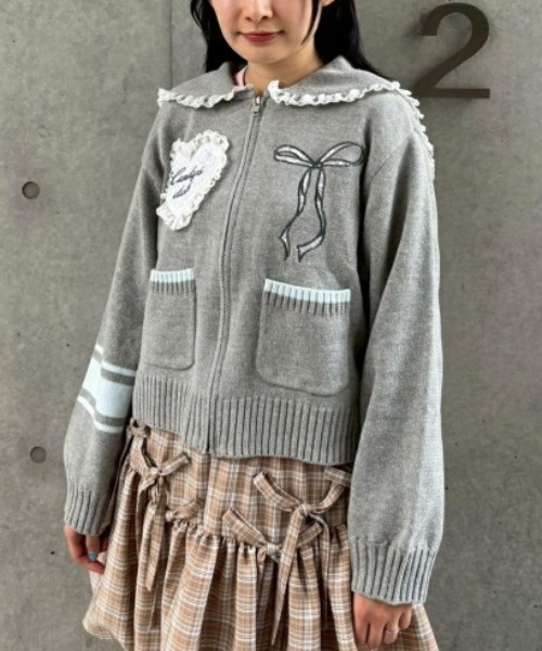 Candy Stripper フリル ブルゾン ジャケット アイボリー セール中 FRILL BLOUSON | Candy Stripper（キャンディ ストリッパー