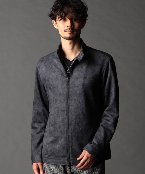 NICOLE CLUB FOR MEN ブルゾン アウター ポンチスウェードスタンド