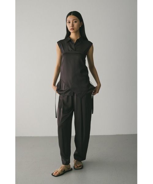 STYLEMIXER パンツ サテンタックフォルムパンツ レディース