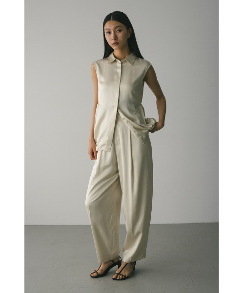 STYLEMIXER パンツ サテンタックフォルムパンツ レディース