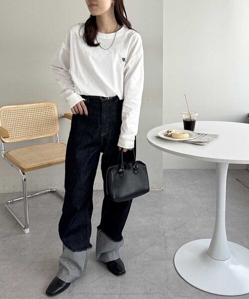 「DISCOAT」 長袖カットソー MEDIUM ホワイト レディース