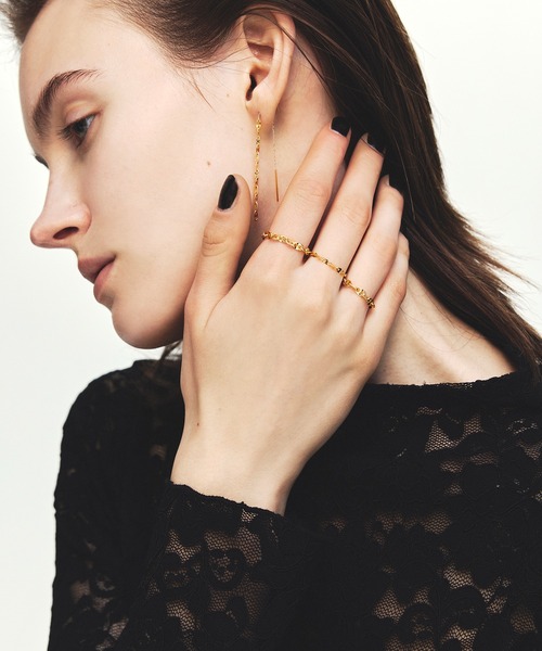 ピアス 「les bon bon」K18 authentic pierce (single)/オーセンティック ピアス BOB748 レディースの画像