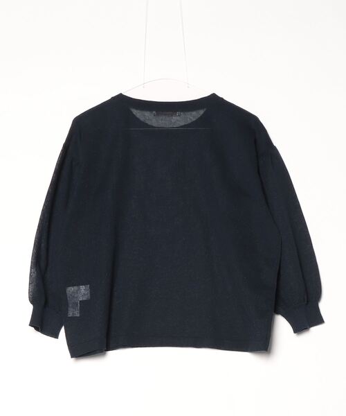 「Unaca」 長袖ニット 38 ネイビー レディース_画像2
