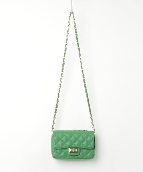 【美品】AULENTTI オウレンティ　イタリア製ショルダーバッグ　グリーン AULENTTI（オウレンティ） ショルダーバッグ - グリーン レディース