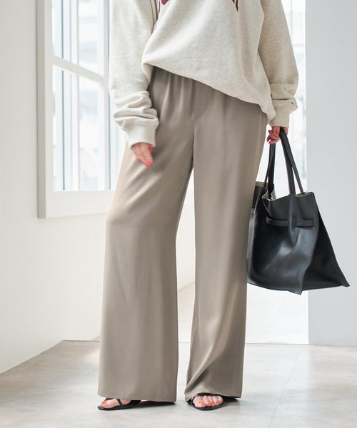 Spick＆Span（スピック アンド スパン） パンツ サテンイージー