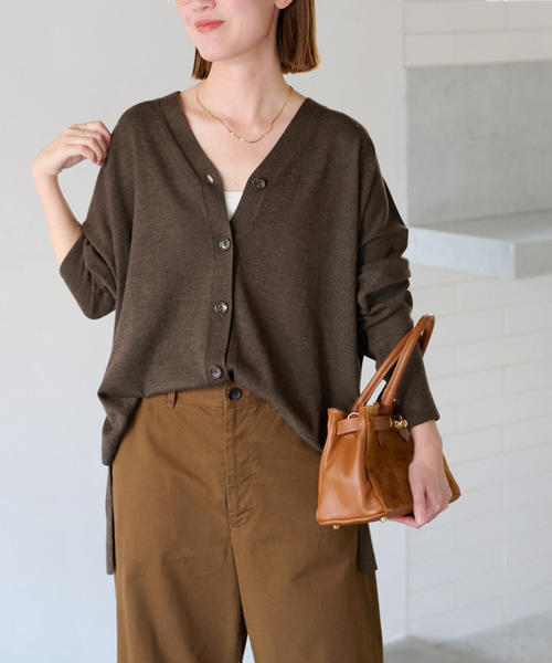 p⭐︎journal standard relume カーディガン JOURNAL STANDARD relume｜リネンコットンVカーディガン