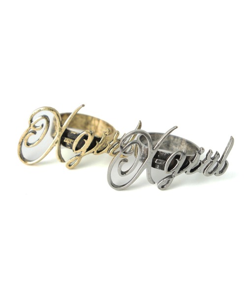 X-girl（エックスガール） 指輪 リング SCRIPT LOGO BIGGISH RING