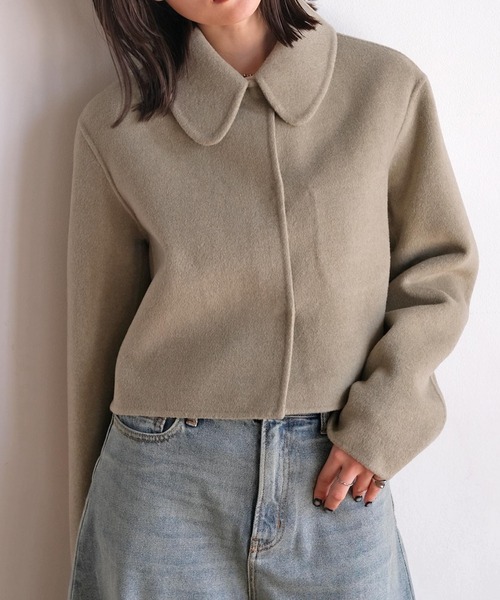 AKTEアクテ　ショートリバーコート AKTE（アクテ） コート アウター ショートリバージャケット レディース