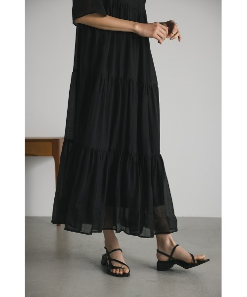 「STYLEMIXER」 半袖ワンピース SMALL ベージュ レディース_画像5