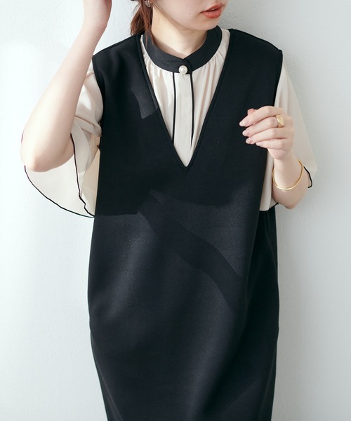 「natural couture」 半袖ブラウス FREE サックスブルー レディース_画像4